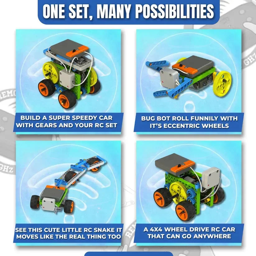 Blix RC Explorers 8-in-1 Remote Controlled STEM Building Kit for Kids | Age 8+ | Spy Bot, Speedy Car Bot, RC Robotics Toy - Naivri