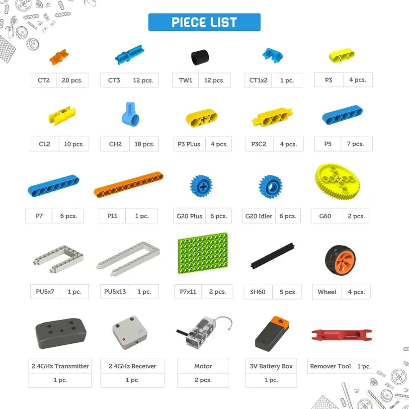 Blix RC Explorers 8-in-1 Remote Controlled STEM Building Kit for Kids | Age 8+ | Spy Bot, Speedy Car Bot, RC Robotics Toy - Naivri