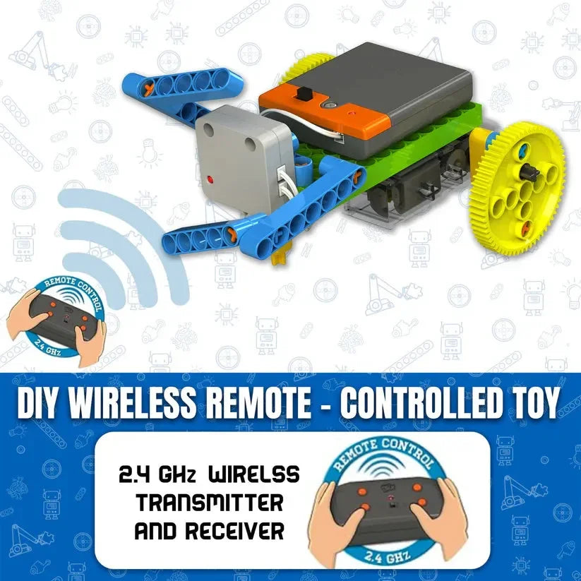 Blix RC Explorers 8-in-1 Remote Controlled STEM Building Kit for Kids | Age 8+ | Spy Bot, Speedy Car Bot, RC Robotics Toy - Naivri