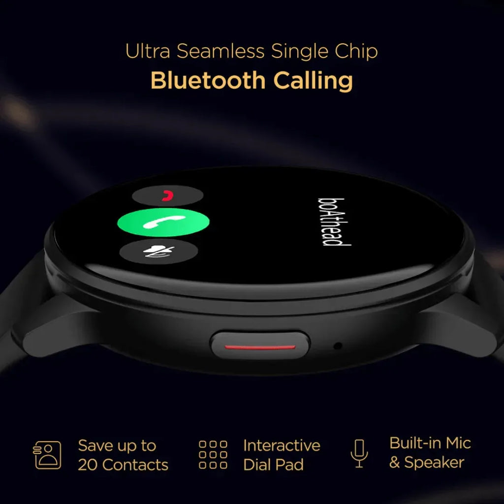 Boat Lunar Call Active Black Smartwatch – Style Meets Innovation - Naivri