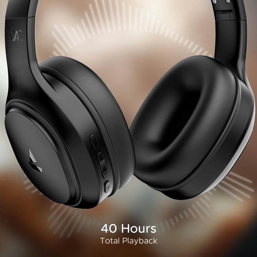 boAt Rockerz 430 Bluetooth Headphones with 40 mm Drivers | BEAST Mode Low Latency | 40 Hours Playtime | Voice Assistant | ENx Noise Cancellation | Bluetooth v5.4 | Adaptive Fit - Naivri
