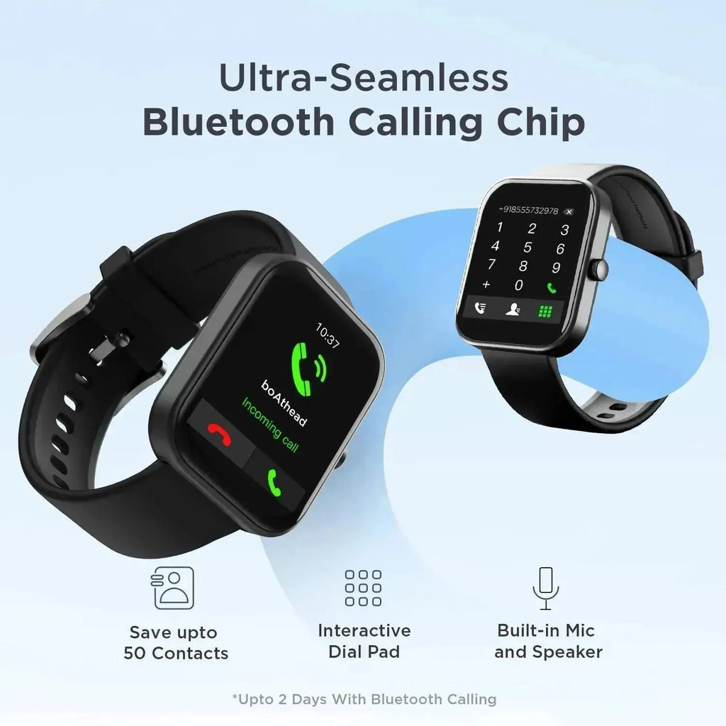 Boat Wave Electra Charcoal Black Smart Watch - Naivri