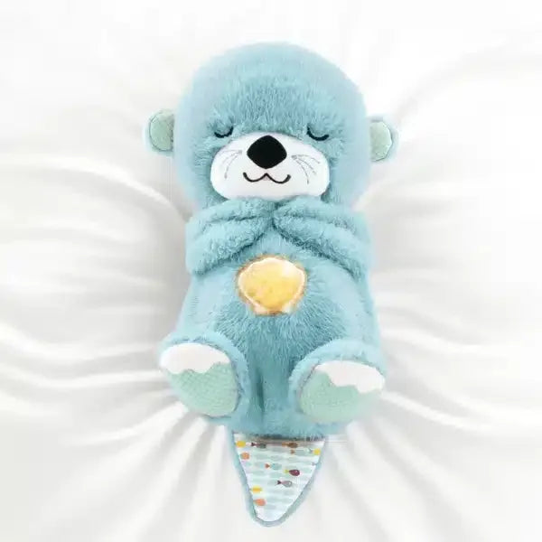 Breathing Teddy Otter Glowing Music for Baby Sensory Sleep Lights Rhythmic Simulation Plush for Babies Kids Soothing Sound and Décor Item - Naivri