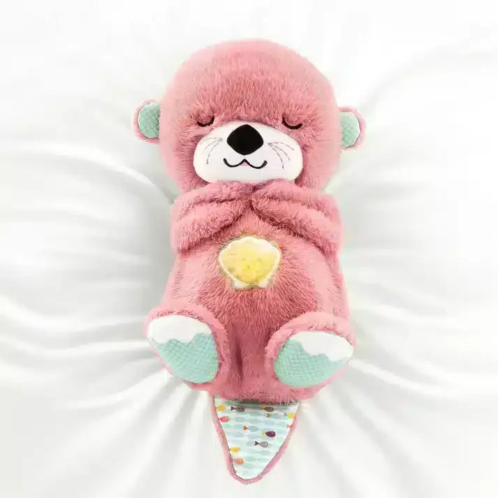 Breathing Teddy Otter Glowing Music for Baby Sensory Sleep Lights Rhythmic Simulation Plush for Babies Kids Soothing Sound and Décor Item - Naivri