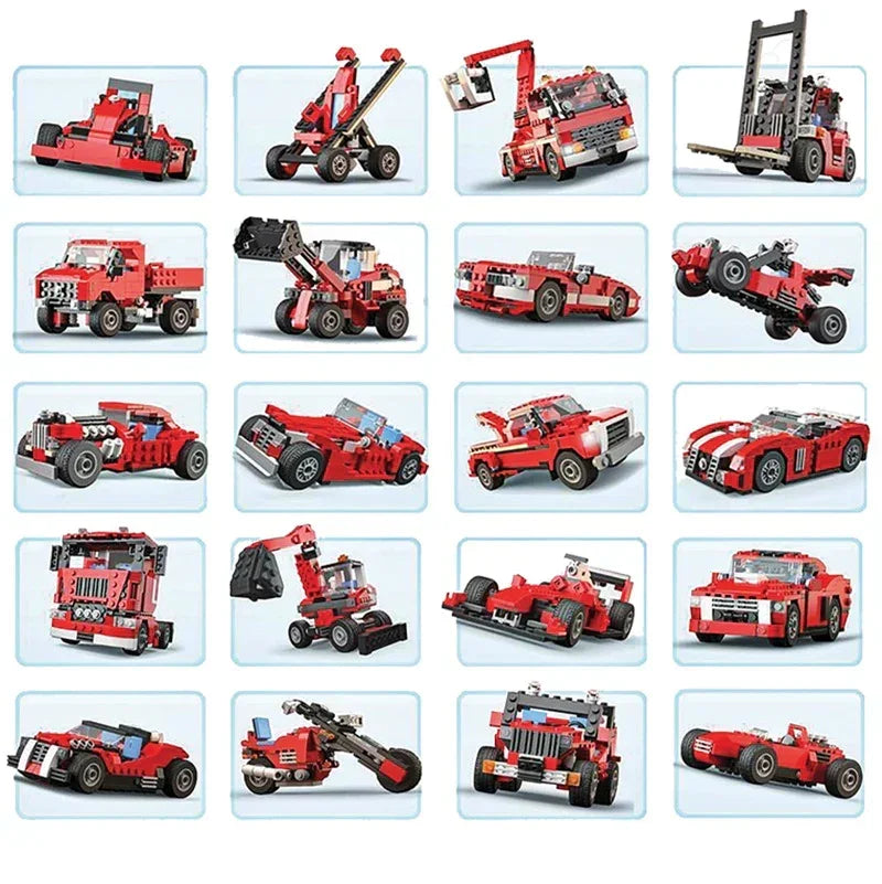 Brick Architect Bricks Toy – 23-in-1 Car Model Super Speedster Building Set (278+ Pieces | Code No. 3110) – STEM Construction Kit Compatible with LEGO® for Ages 6+ - Naivri