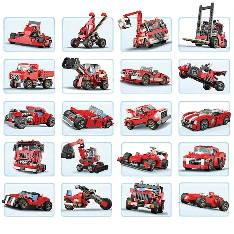 Brick Architect Bricks Toy – 23-in-1 Car Model Super Speedster Building Set (278+ Pieces | Code No. 3110) – STEM Construction Kit Compatible with LEGO® for Ages 6+ - Naivri