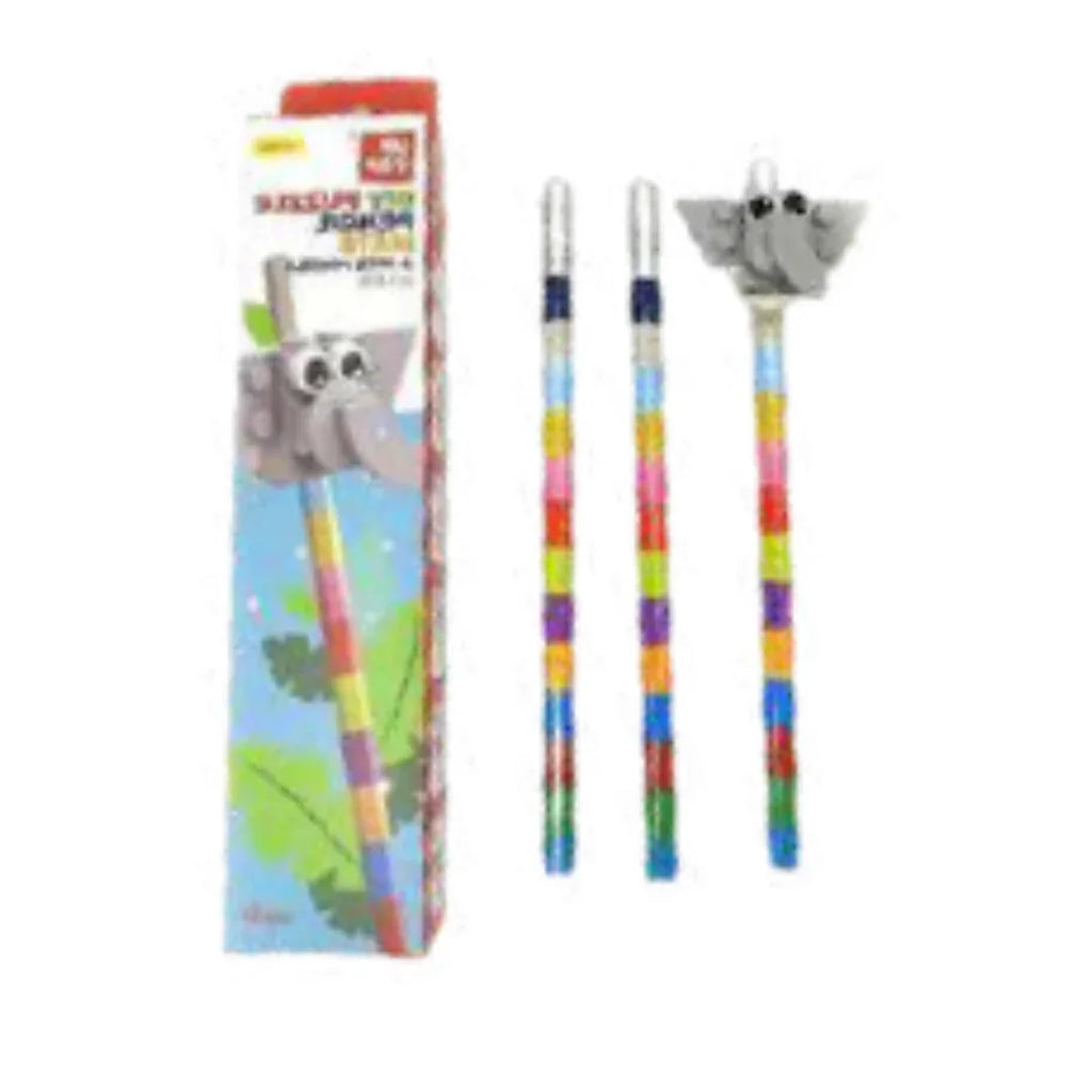 BrickFun DIY Building Puzzle Pencils – Creative Stationery Set for Kids 3+ - Naivri