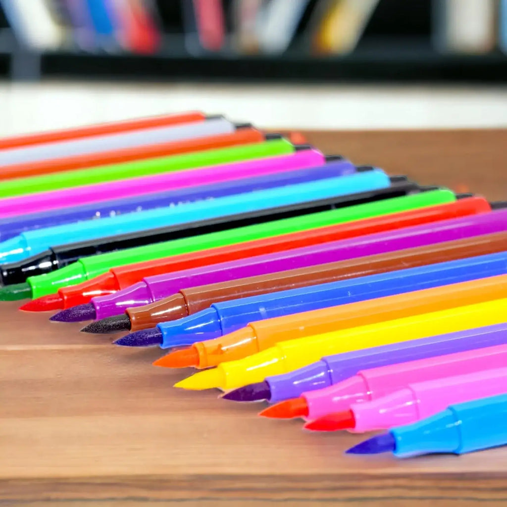 Himic Professional Brush-Tip Watercolour Markers Set – Flexible Brush Pens / 3+ Years - Naivri