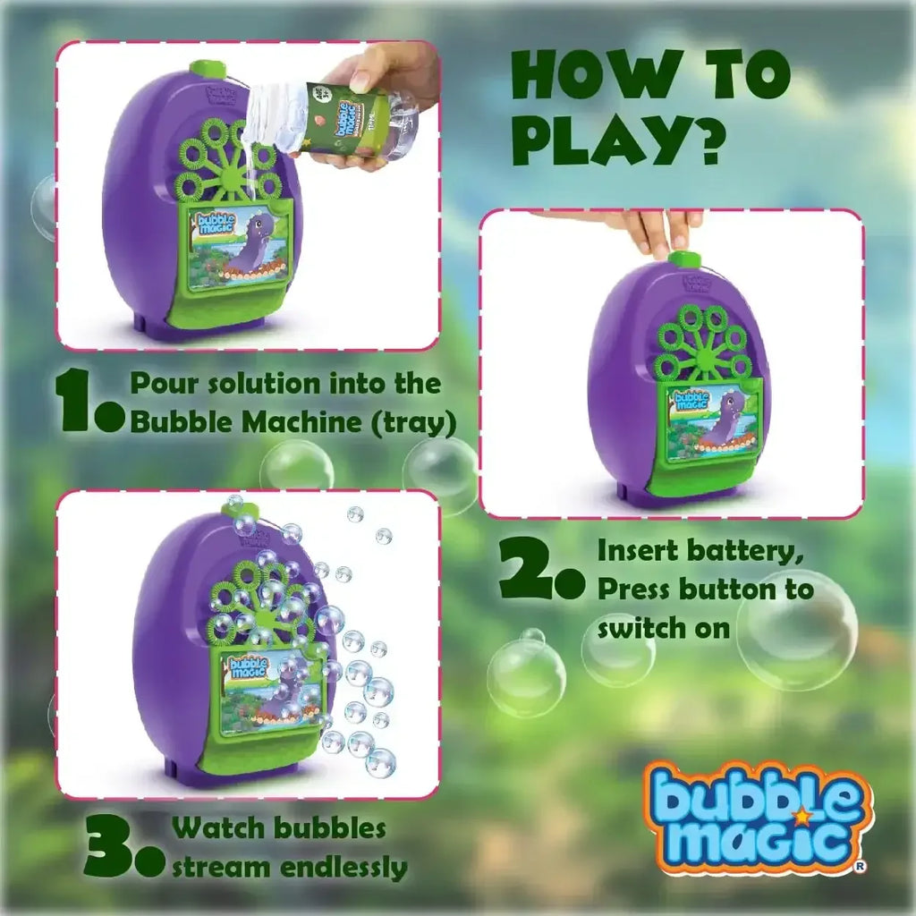 Bubble Magic Dino Bubble Blower - Naivri