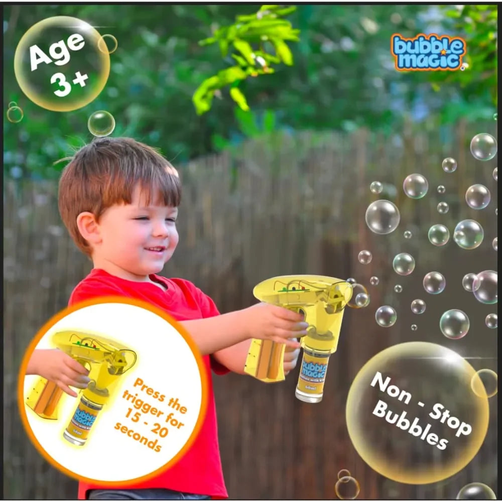 Bubble Magic Light Up Bubble Blaster - Yellow - Naivri