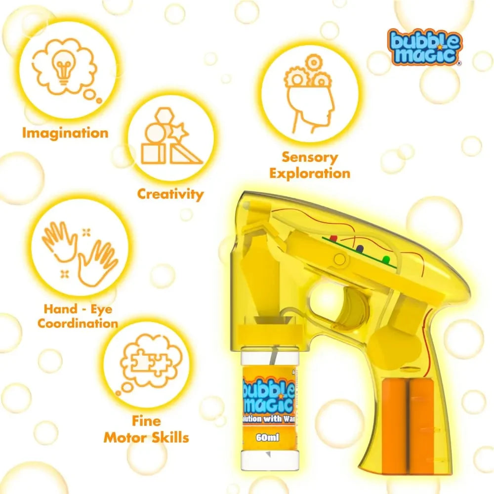 Bubble Magic Light Up Bubble Blaster - Yellow - Naivri