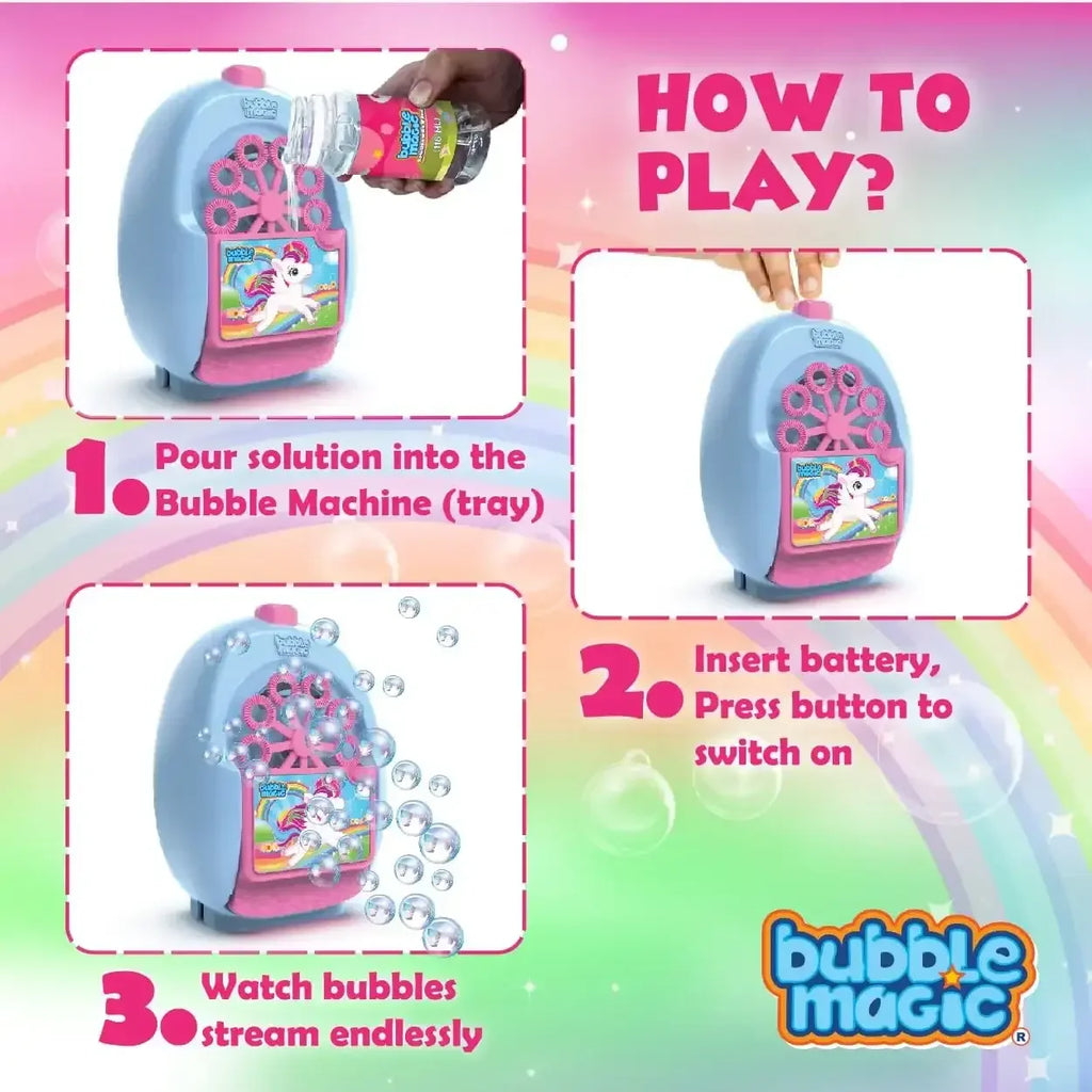 Bubble Magic Unicorn Bubble Blower - Naivri