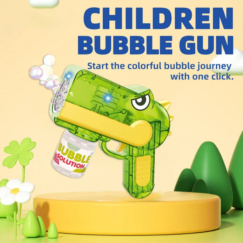 BubbleBlast Electric Cartoon Bubble Gun – Fun Whale & Dino Design for Kids 3+ - Naivri