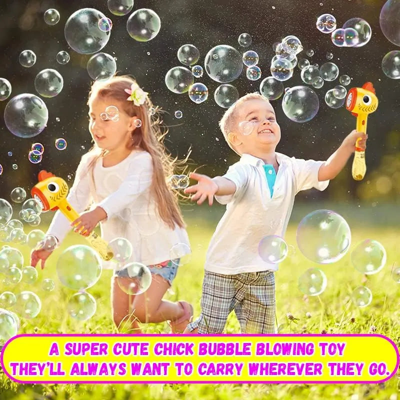 BubbleJoy Light-Up Animal Bubble Wand – Musical Bubble Blower Toy for Kids 3+ - Naivri