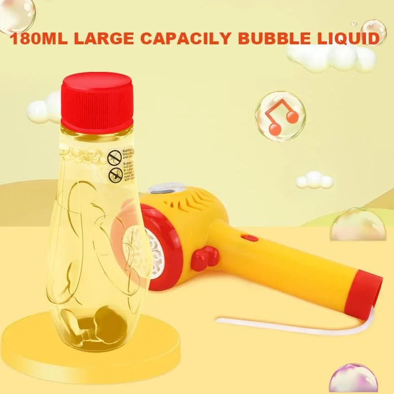 BubbleJoy Light-Up Animal Bubble Wand – Musical Bubble Blower Toy for Kids 3+ - Naivri