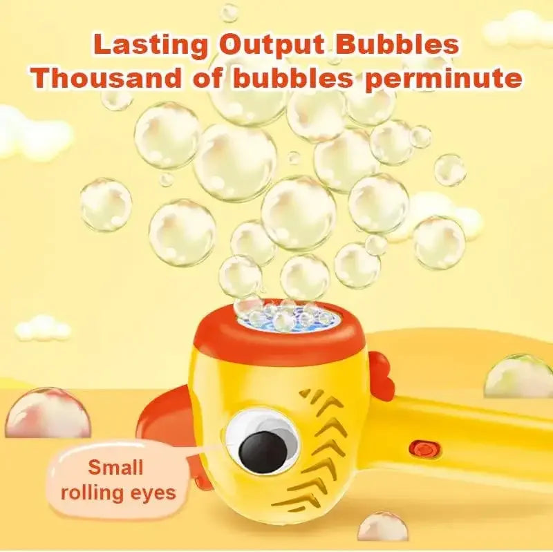 BubbleJoy Light-Up Animal Bubble Wand – Musical Bubble Blower Toy for Kids 3+ - Naivri