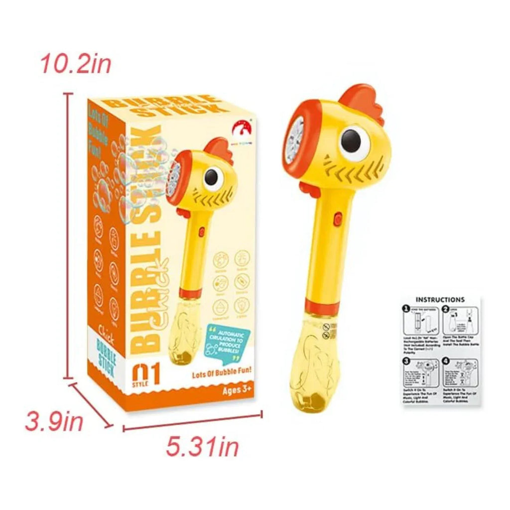 BubbleJoy Light-Up Animal Bubble Wand – Musical Bubble Blower Toy for Kids 3+ - Naivri