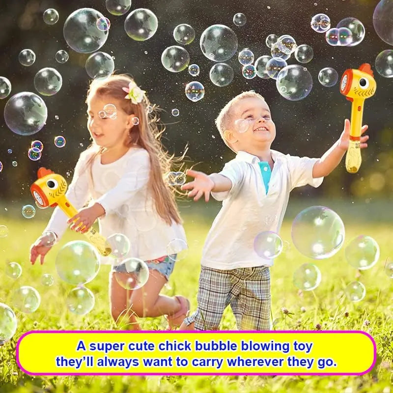 BubbleJoy Light-Up Animal Bubble Wand – Musical Bubble Blower Toy for Kids 3+ - Naivri