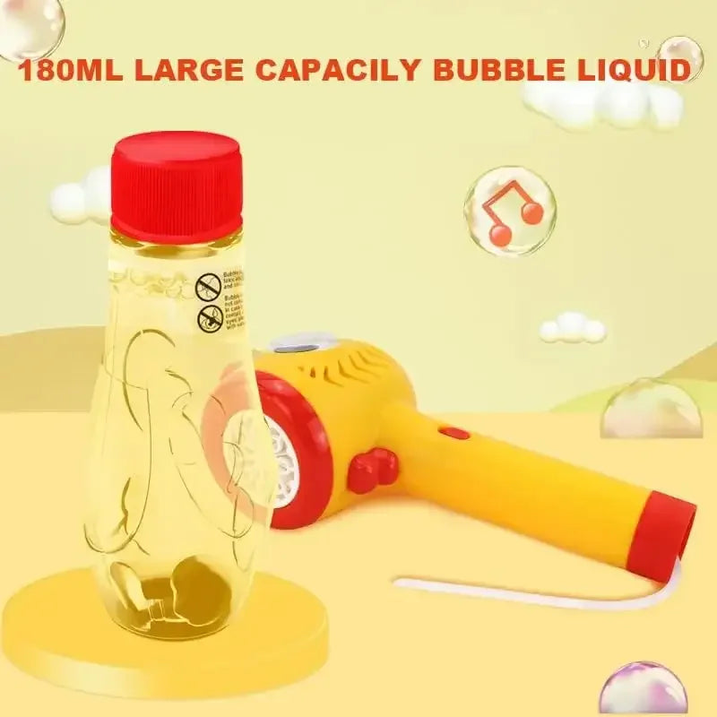 BubbleJoy Light-Up Animal Bubble Wand – Musical Bubble Blower Toy for Kids 3+ - Naivri