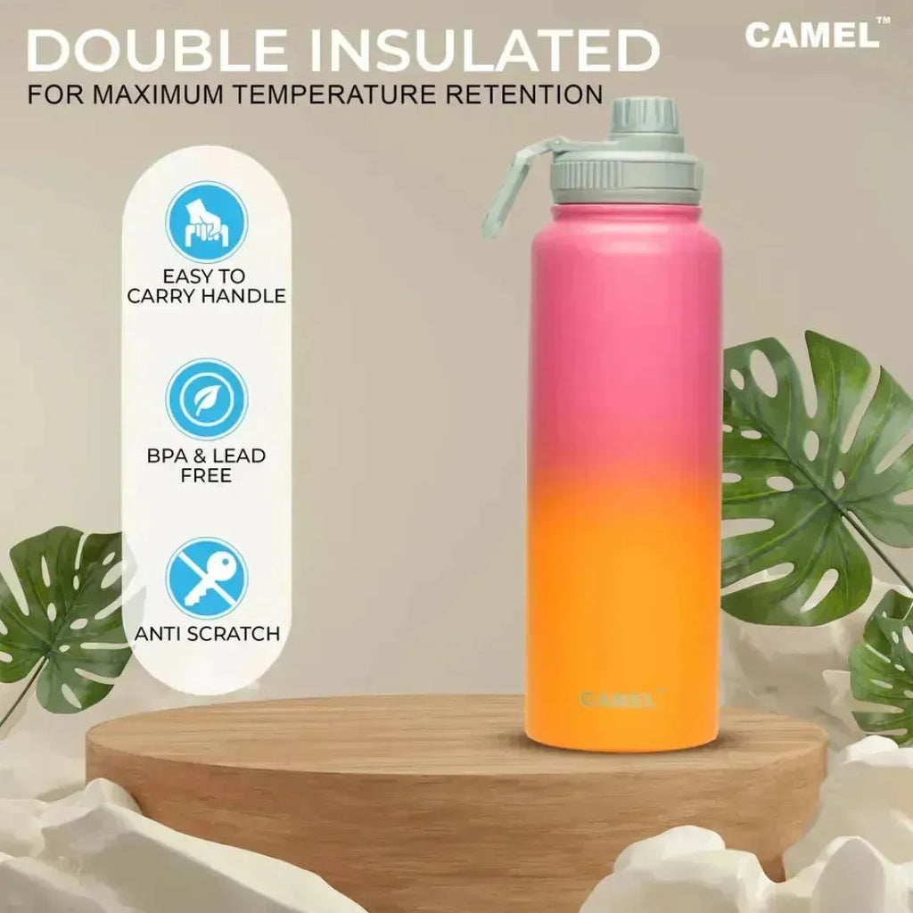 Camel Aquabloom Vacuum Sports Bottle Cotton Candy 1200 ML - Naivri