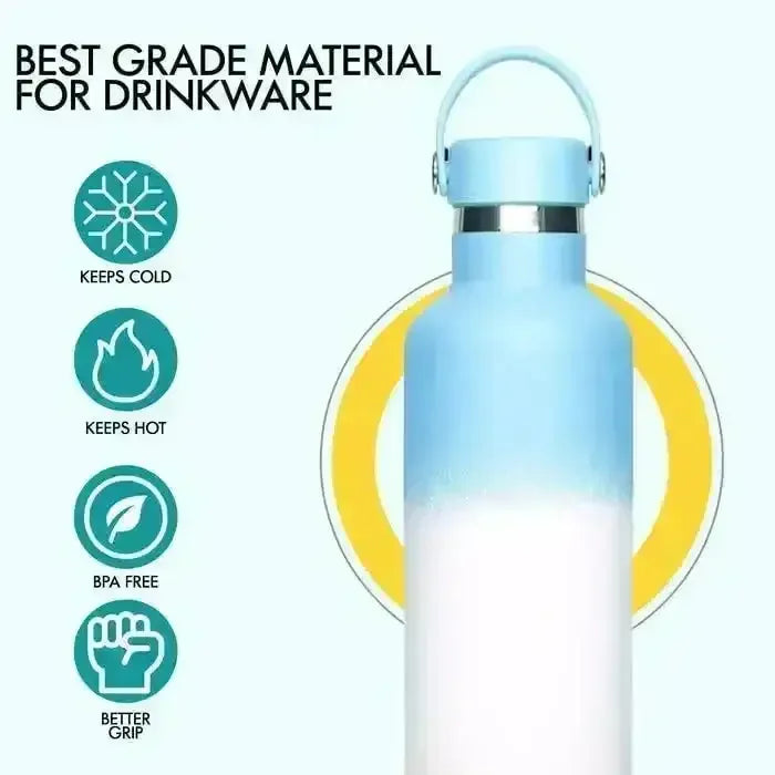 Camel Hydro Vacuum Sports Bottle 500 ML | Insulated Stainless Steel Flask | Leak-Proof Multi-Color Hydration Bottle - Naivri
