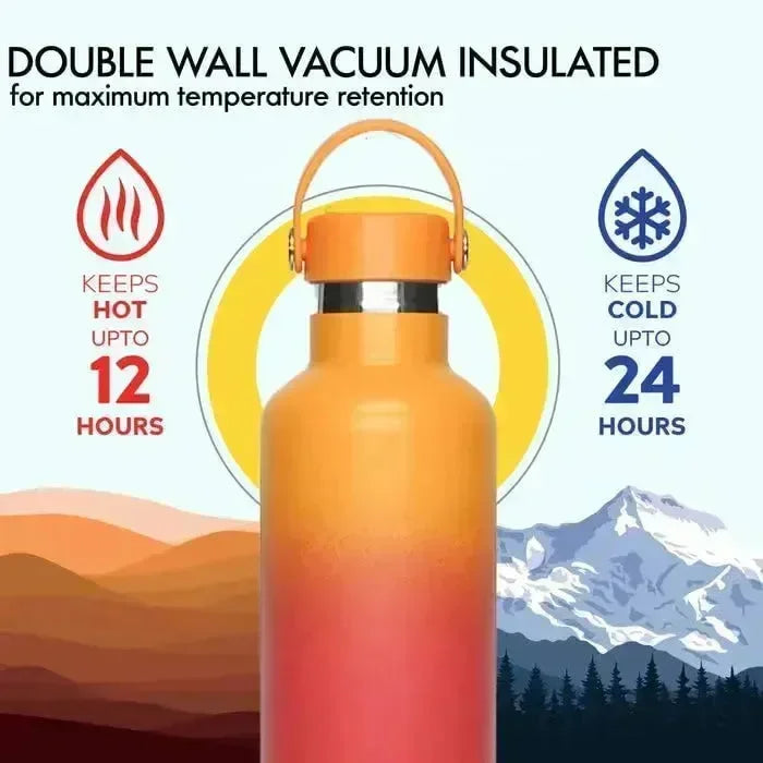 Camel Hydro Vacuum Sports Bottle 500 ML | Insulated Stainless Steel Flask | Leak-Proof Multi-Color Hydration Bottle - Naivri