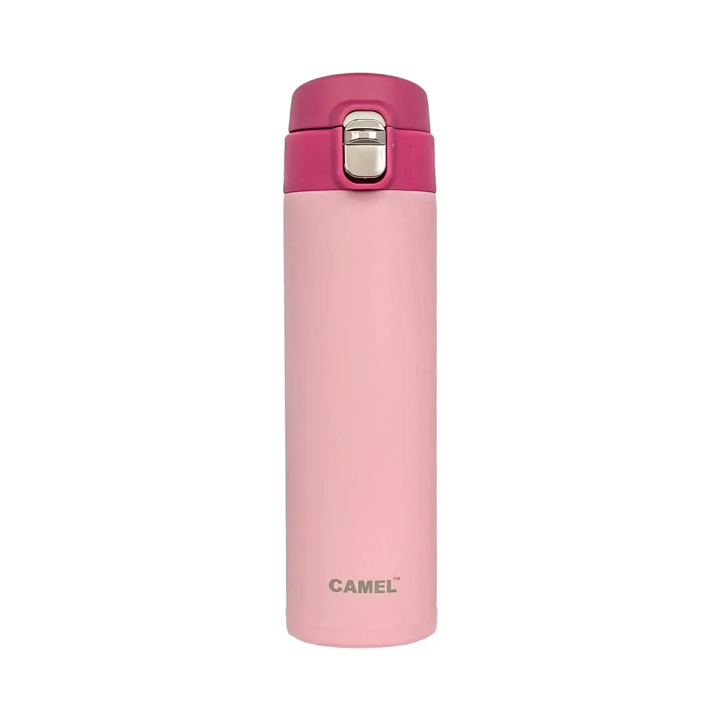 Camel OneTouch 450 ml Stainless Steel Vacuum Insulated Sports Bottle | Leak-Proof | One-Touch Lid | Assorted Colors - Naivri