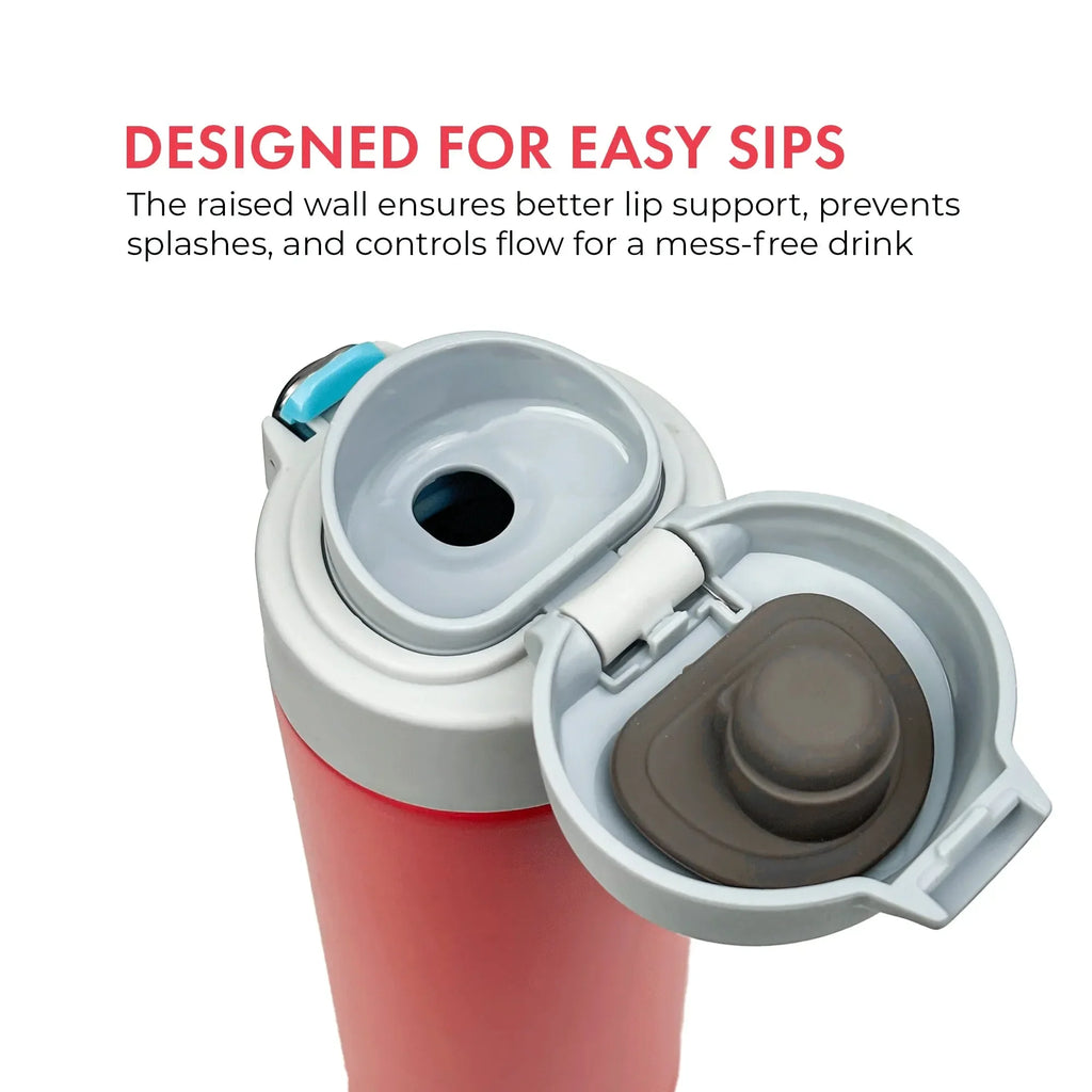 Camel OneTouch 450 ml Stainless Steel Vacuum Insulated Sports Bottle | Leak-Proof | One-Touch Lid | Assorted Colors - Naivri