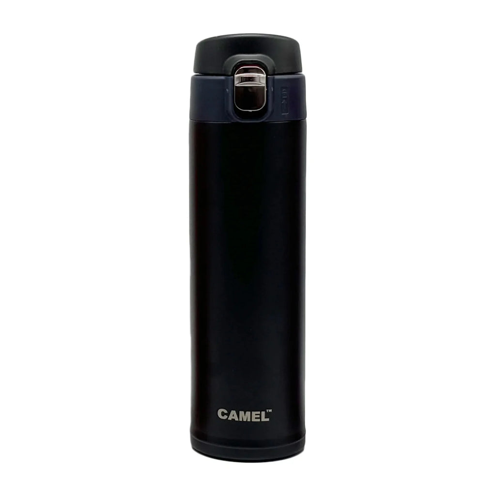 Camel OneTouch 450 ml Stainless Steel Vacuum Insulated Sports Bottle | Leak-Proof | One-Touch Lid | Assorted Colors - Naivri