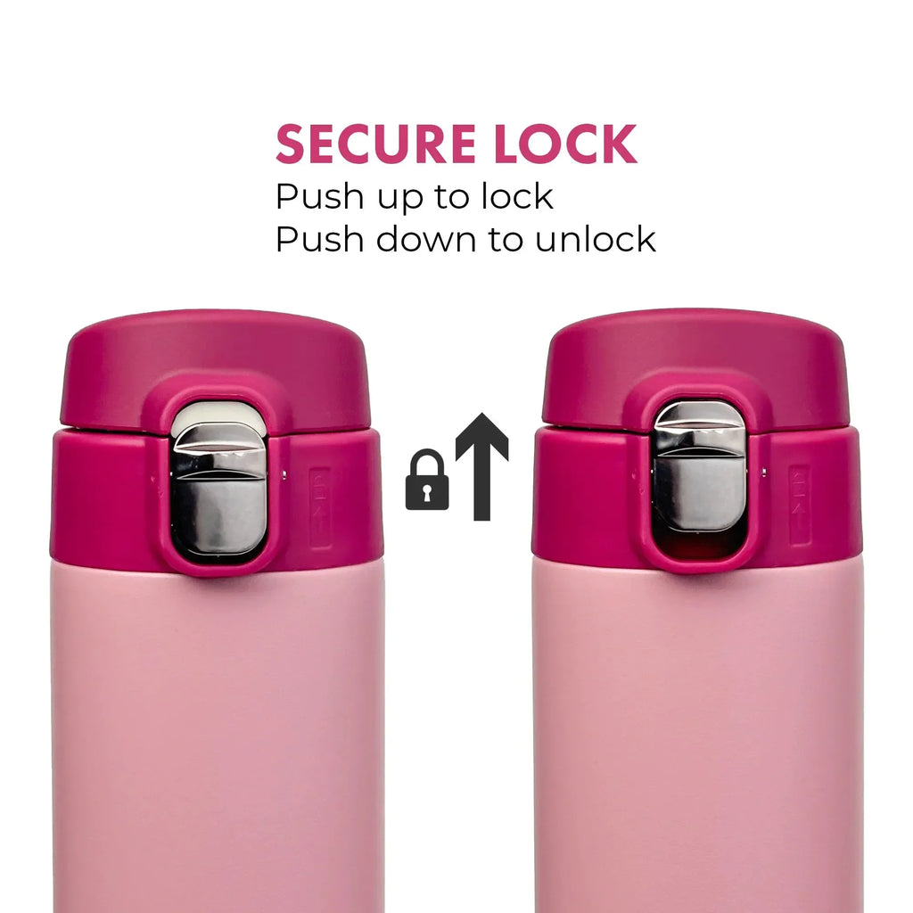 Camel OneTouch 450 ml Stainless Steel Vacuum Insulated Sports Bottle | Leak-Proof | One-Touch Lid | Assorted Colors - Naivri