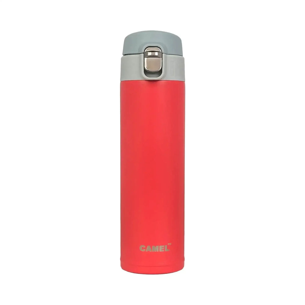 Camel OneTouch 450 ml Stainless Steel Vacuum Insulated Sports Bottle | Leak-Proof | One-Touch Lid | Assorted Colors - Naivri