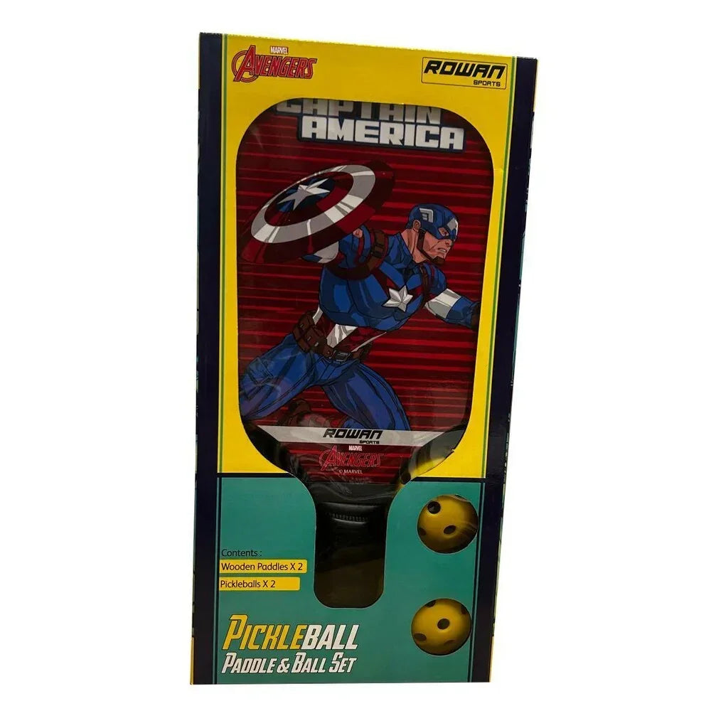 Captain America Pickleball Paddle | Marvel Inspired Graphite Paddle for All Skill Levels | Lightweight, Durable, and Control-Enhanced | Official Size Paddle for Kids & Adults - Naivri
