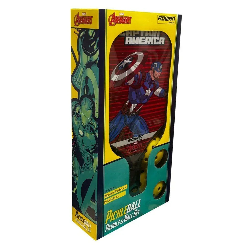 Captain America Pickleball Paddle | Marvel Inspired Graphite Paddle for All Skill Levels | Lightweight, Durable, and Control-Enhanced | Official Size Paddle for Kids & Adults - Naivri