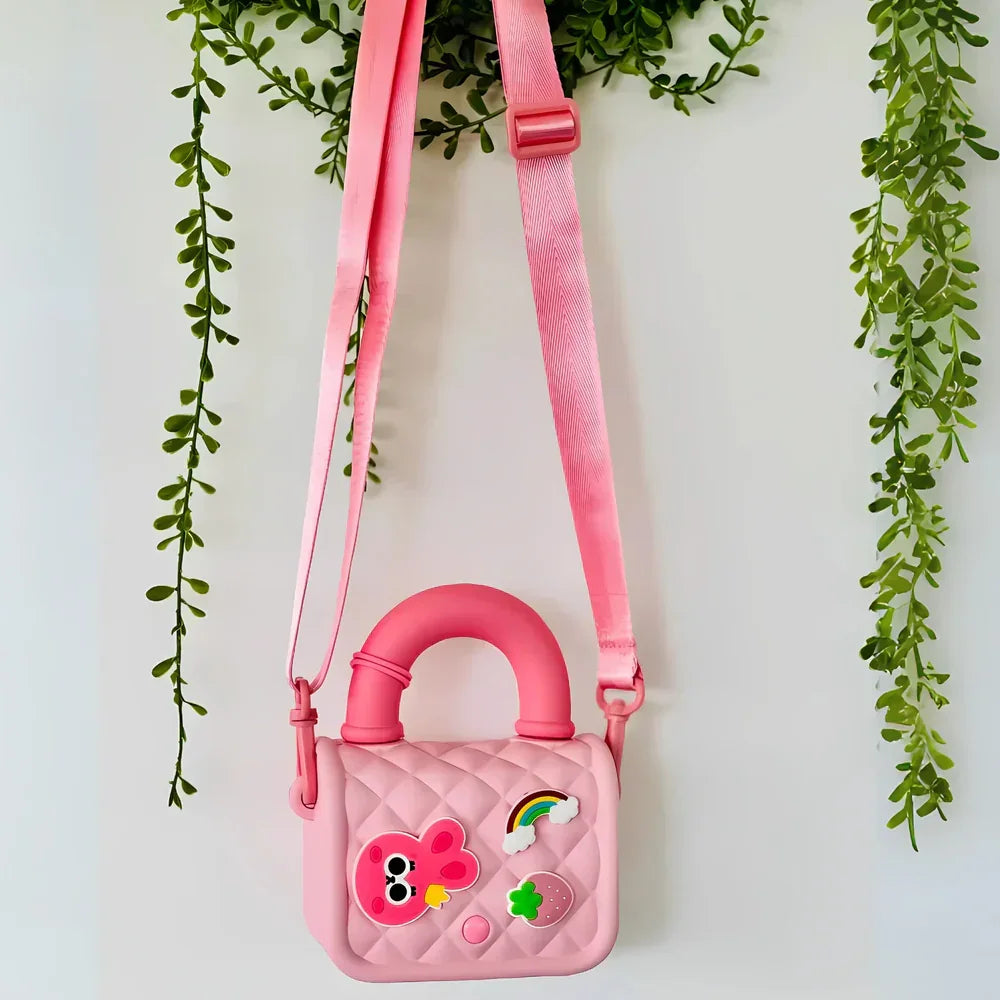 Cartoon Themed Printed Design Stylish Sling Bag for Girls with Handle - Naivri