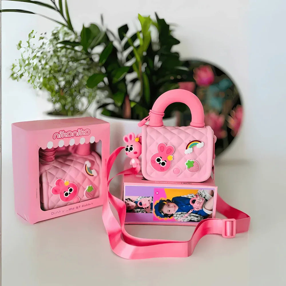 Cartoon Themed Printed Design Stylish Sling Bag for Girls with Handle - Naivri