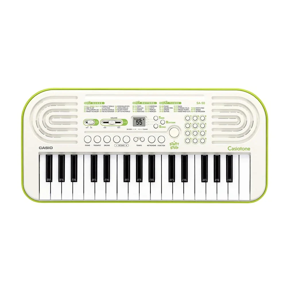 Casiotone Mini Keyboard SA-50 with Piano Tones – White - Naivri