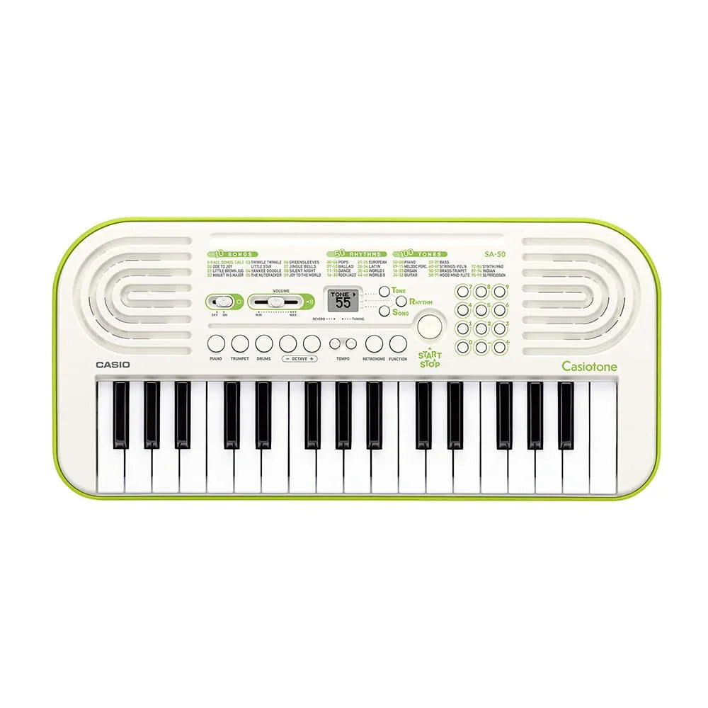 Casiotone Mini Keyboard SA-50 with Piano Tones – White - Naivri