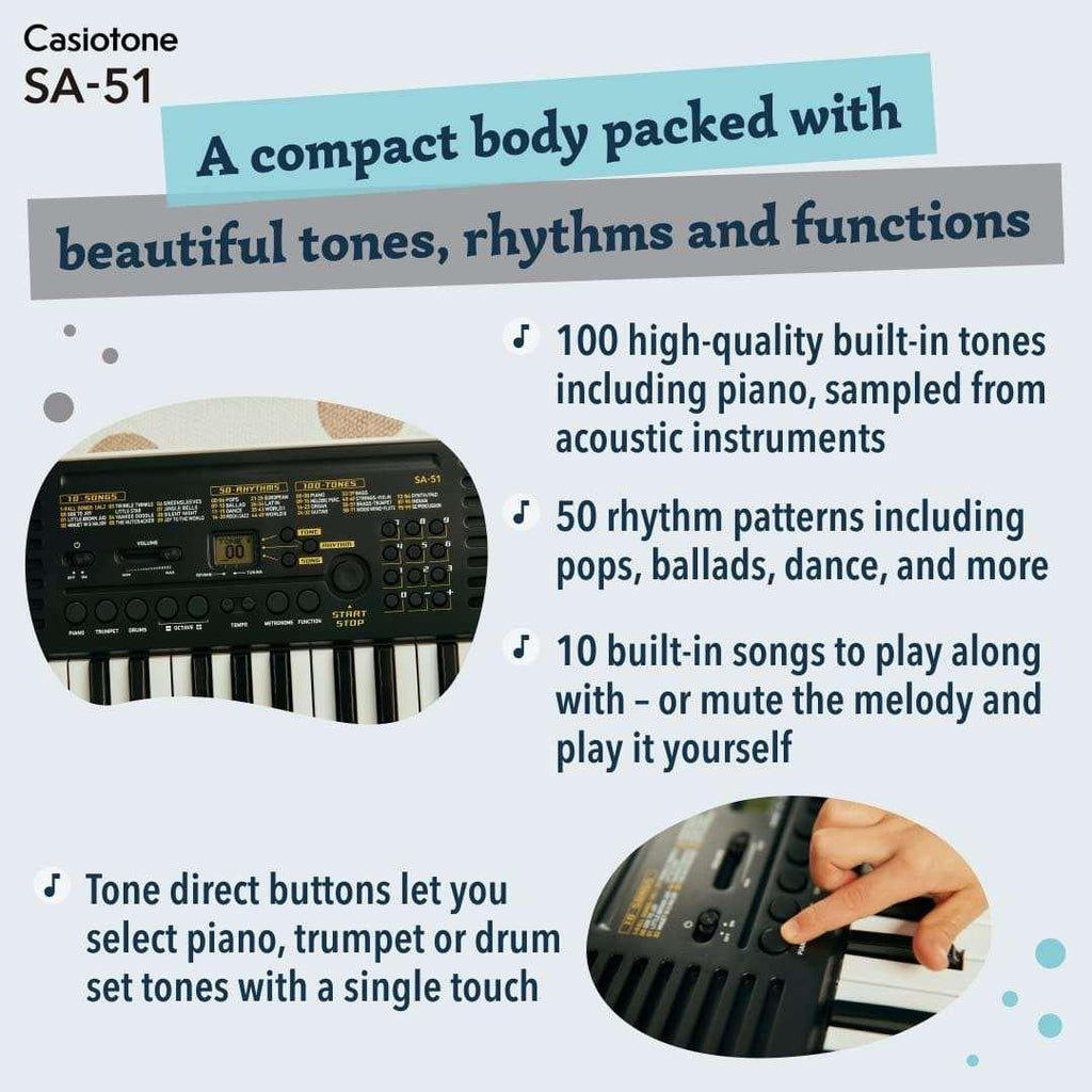 Casiotone Mini Keyboard SA-51 - Naivri