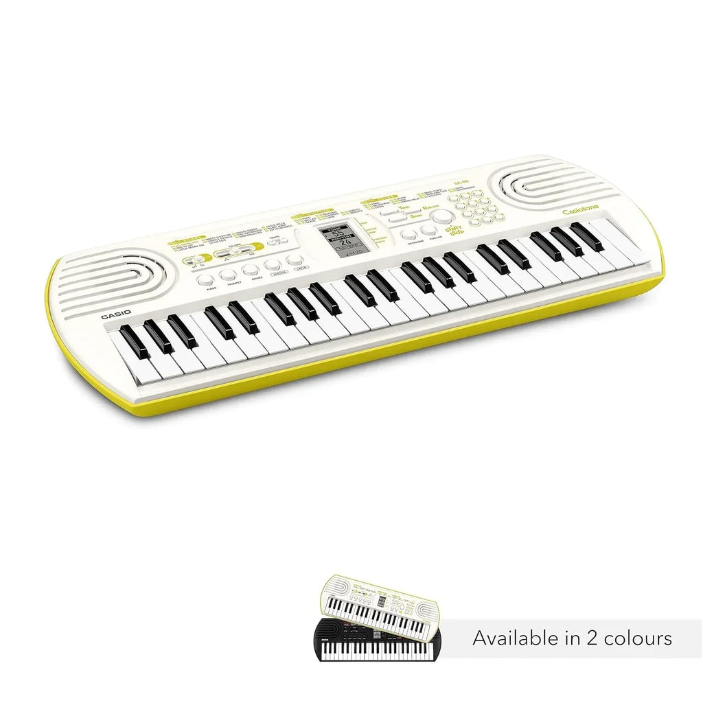 Casiotone Mini Keyboard SA-80 with Piano Tones – White (44 Keys) - Naivri