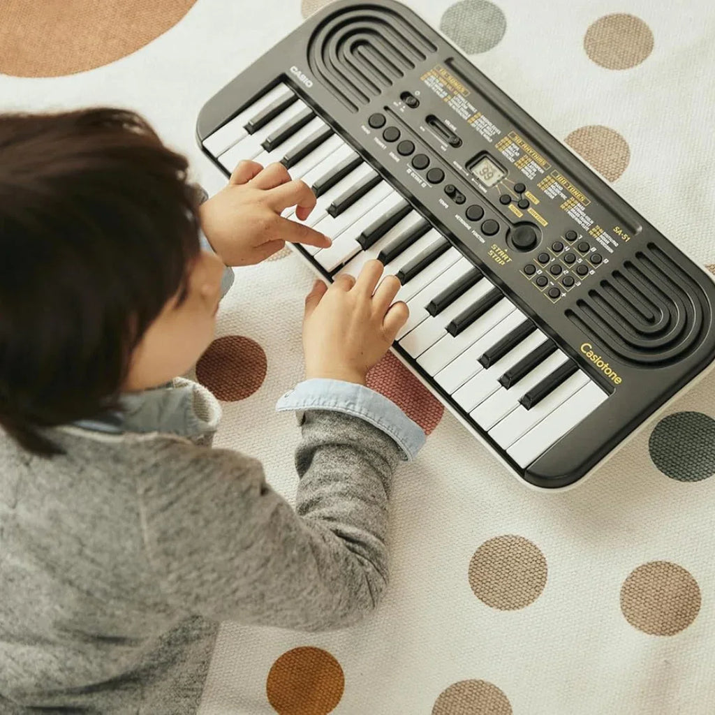 Casiotone SA-51 Mini Keyboard with Piano Tones – Black (32 Keys, Adapter Free) - Naivri