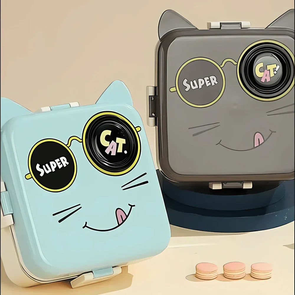 Cat Eye Design Lunch Box: Stylish & Practical for Kids' Mealtime - Naivri