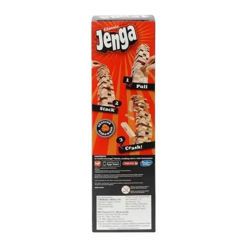 Classic Jenga by Hasbro Gaming – Timeless Tower Stacking Challenge - Naivri