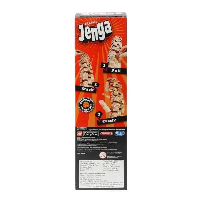 Classic Jenga by Hasbro Gaming – Timeless Tower Stacking Challenge - Naivri