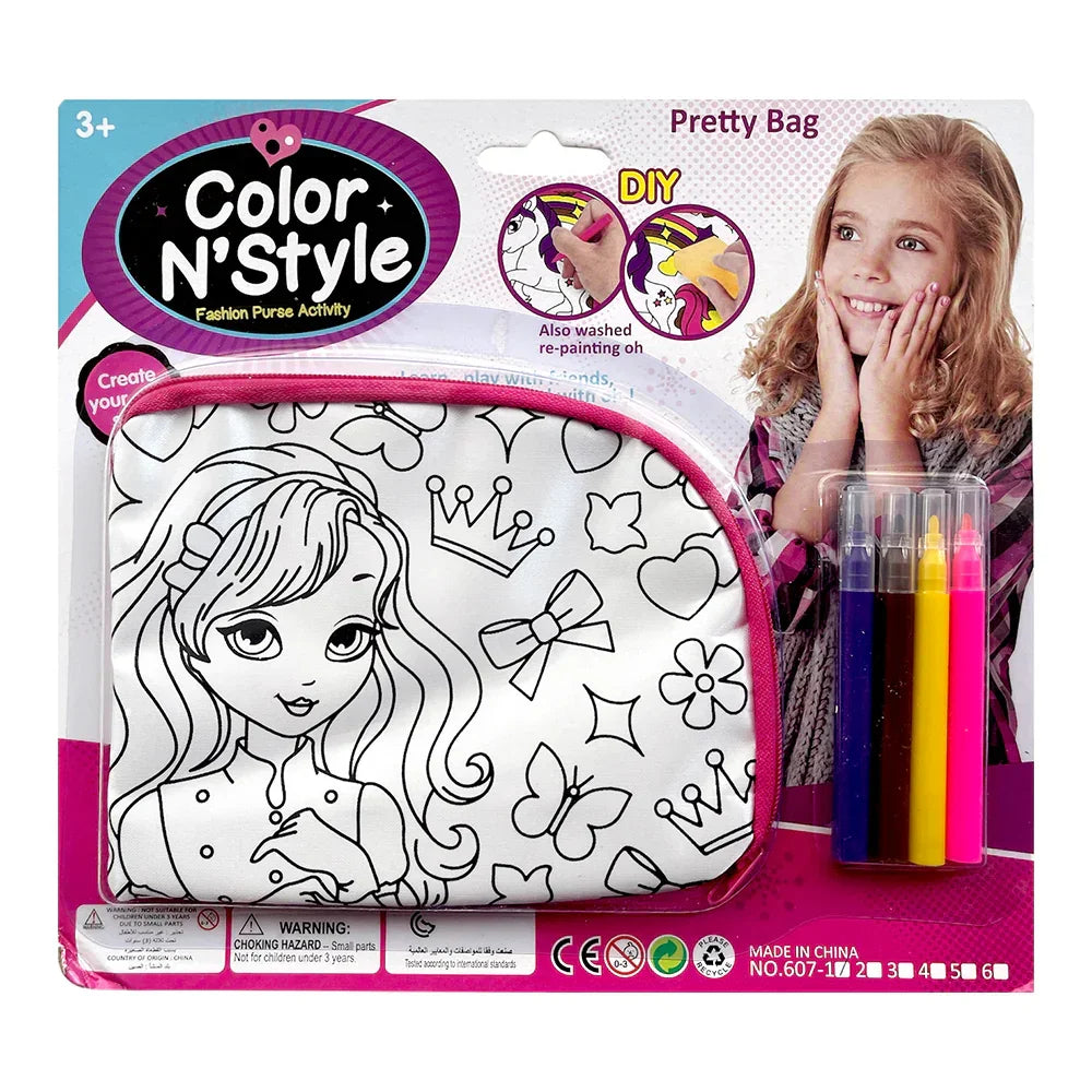 Color N Style DIY Assorted Coin Pouch Kit – Colour, Create & Carry Activity for Kids 5 Years+ - Naivri