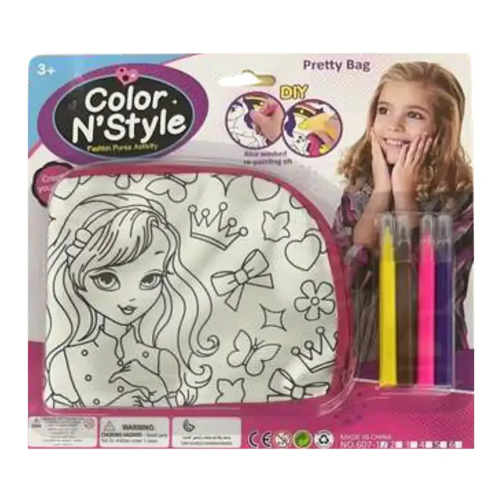 Color N Style DIY Assorted Coin Pouch Kit – Colour, Create & Carry Activity for Kids 5 Years+ - Naivri