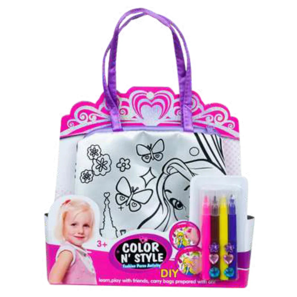 Color N Style DIY Fashion Tote Bag Activity Set – Creative Design Fun for Kids 5 Years+ - Naivri