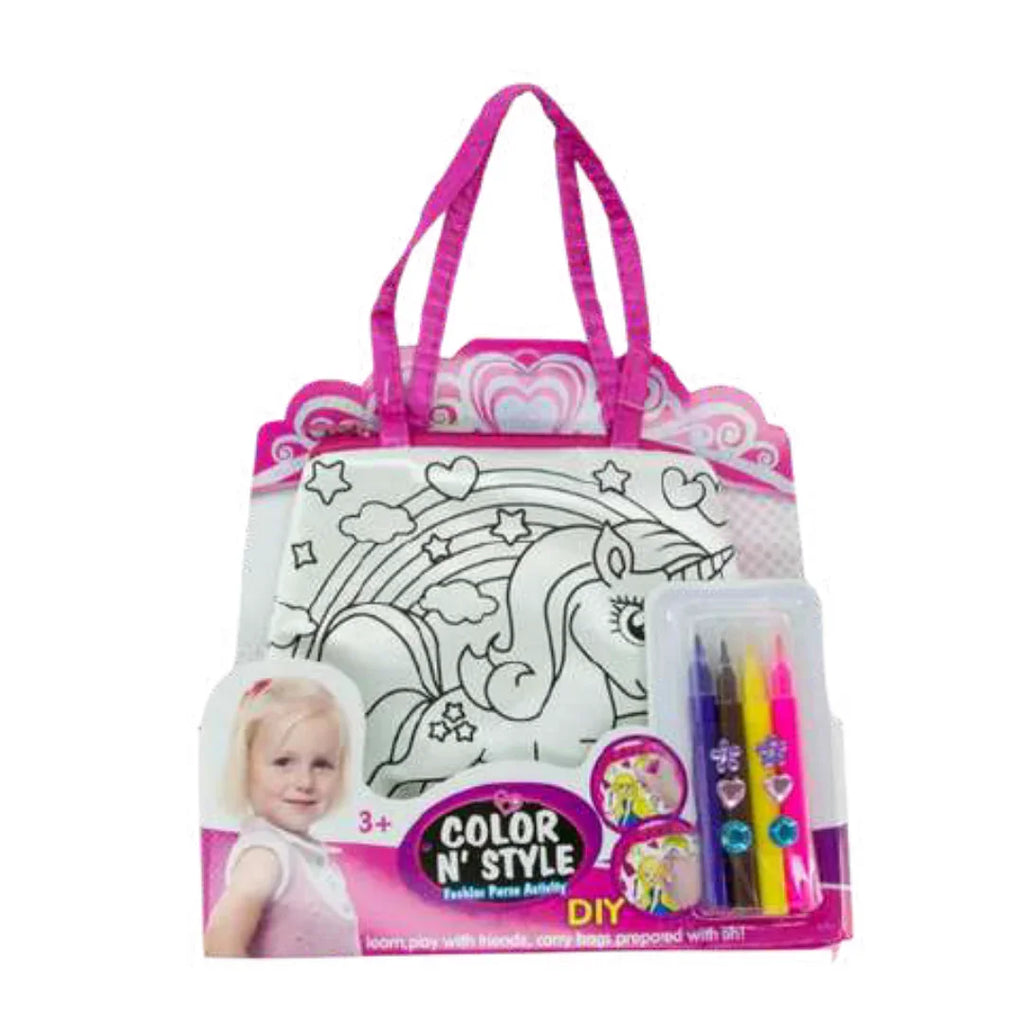 Color N Style DIY Fashion Tote Bag Activity Set – Creative Design Fun for Kids 5 Years+ - Naivri