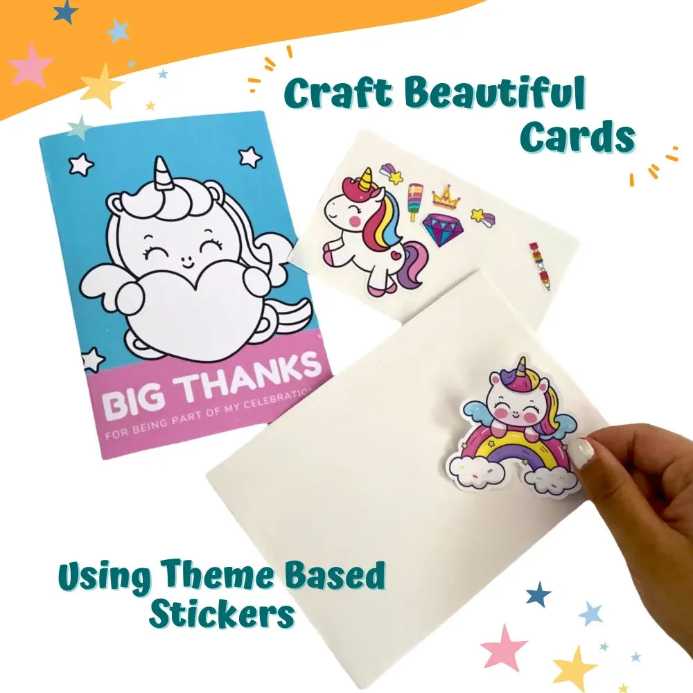 Craftopedia 4 In 1 Canvas Set – Unicorns In Candyland | DIY Painting Kit for Kids | Pre-Drawn Canvases | Magical Art Gift - Naivri