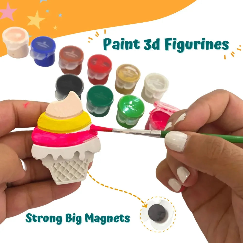 Craftopedia 4 In 1 Canvas Set – Unicorns In Candyland | DIY Painting Kit for Kids | Pre-Drawn Canvases | Magical Art Gift - Naivri