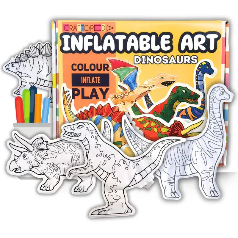 Craftopedia Dinosaur Inflatable Art and Craft Kit | Creative Fun for Kids - Naivri